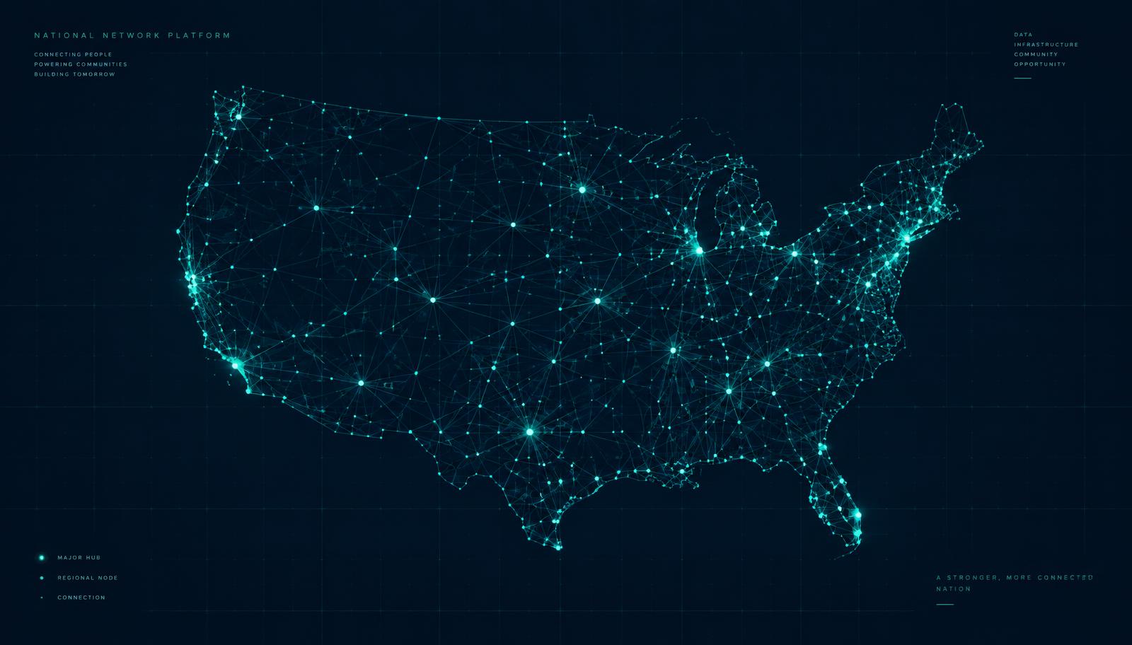 Abstract visualization of the RadX national radiology network